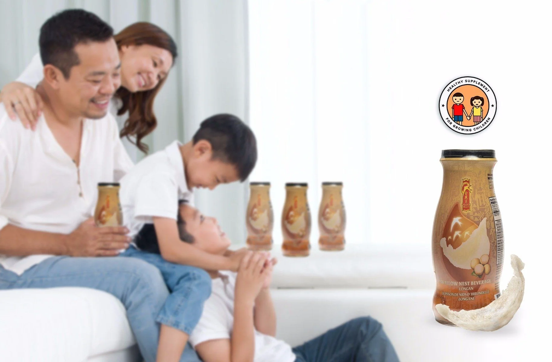 Premium Bird's Nest Drink - Longan -  6 or 12 Bottles x 240ml (8 oz.) - Image 6