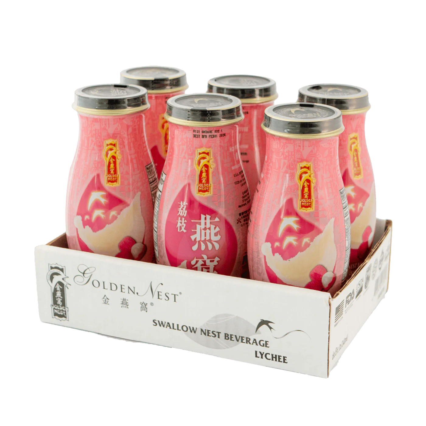 Premium Bird's Nest Drink - Lychee -  6 or 12 Bottles x 240ml (8 oz.) - Image 3