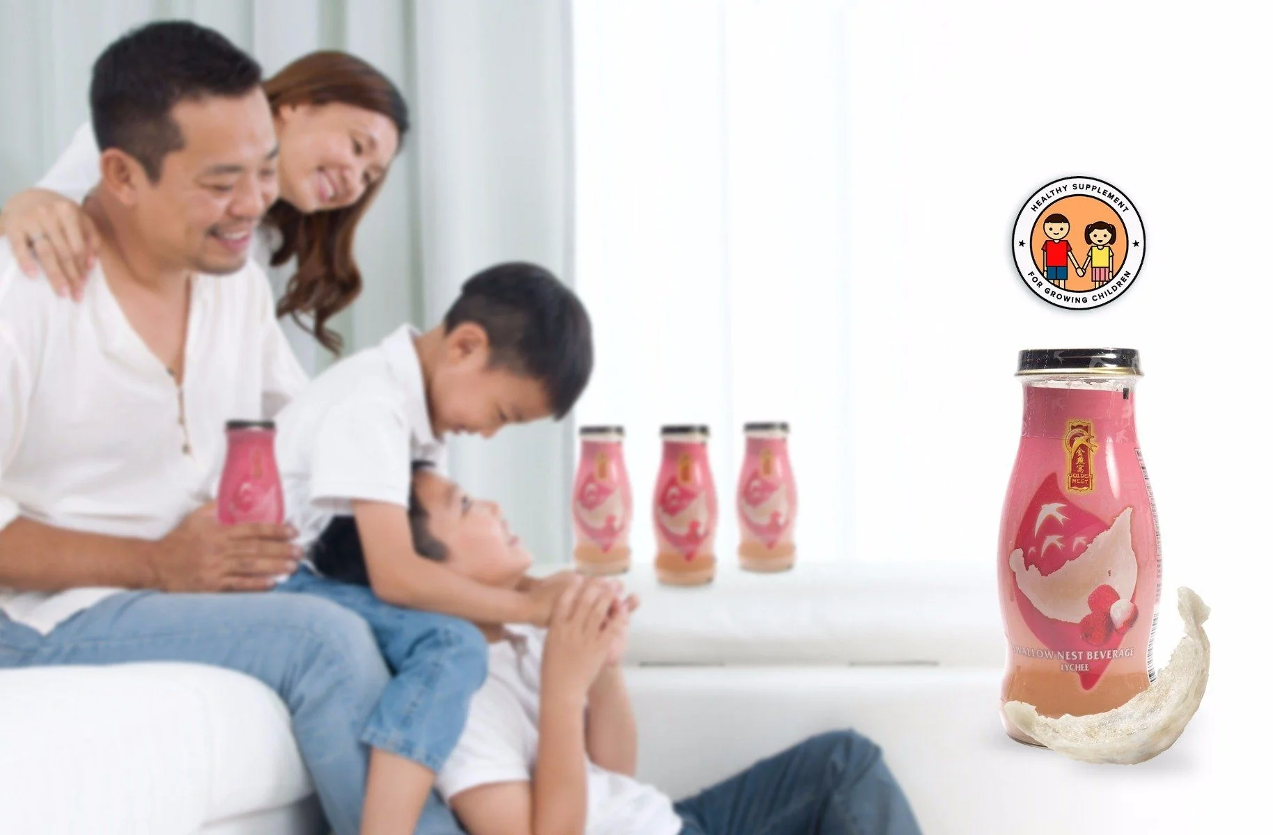 Premium Bird's Nest Drink - Lychee -  6 or 12 Bottles x 240ml (8 oz.) - Image 6