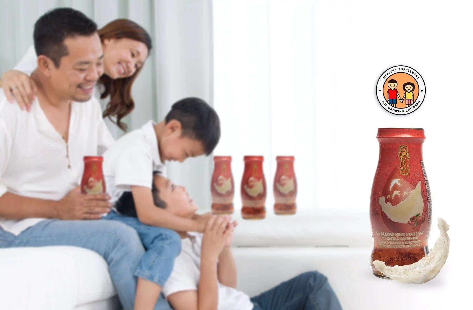 Premium Bird's Nest Drink - Red Dates & Goji Berries (6 or 12 Bottles x 240ml/8 oz) - Image 6