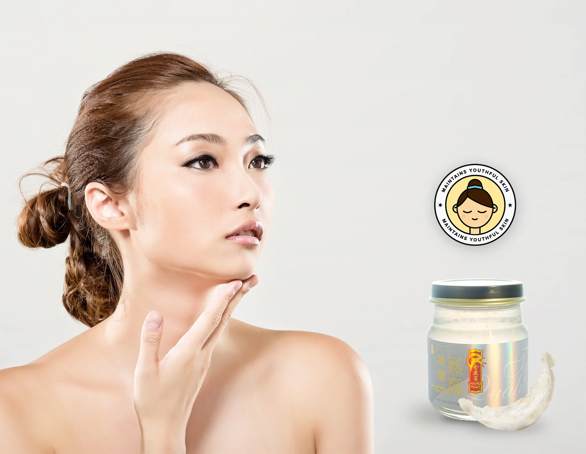 Golden Nest Gift Pack Premium Bird’s Nest Soup - Sugar Free - 6 bottles x 75ml (2.5 oz.) + Free Chrysanthemum Bottle - Image 5