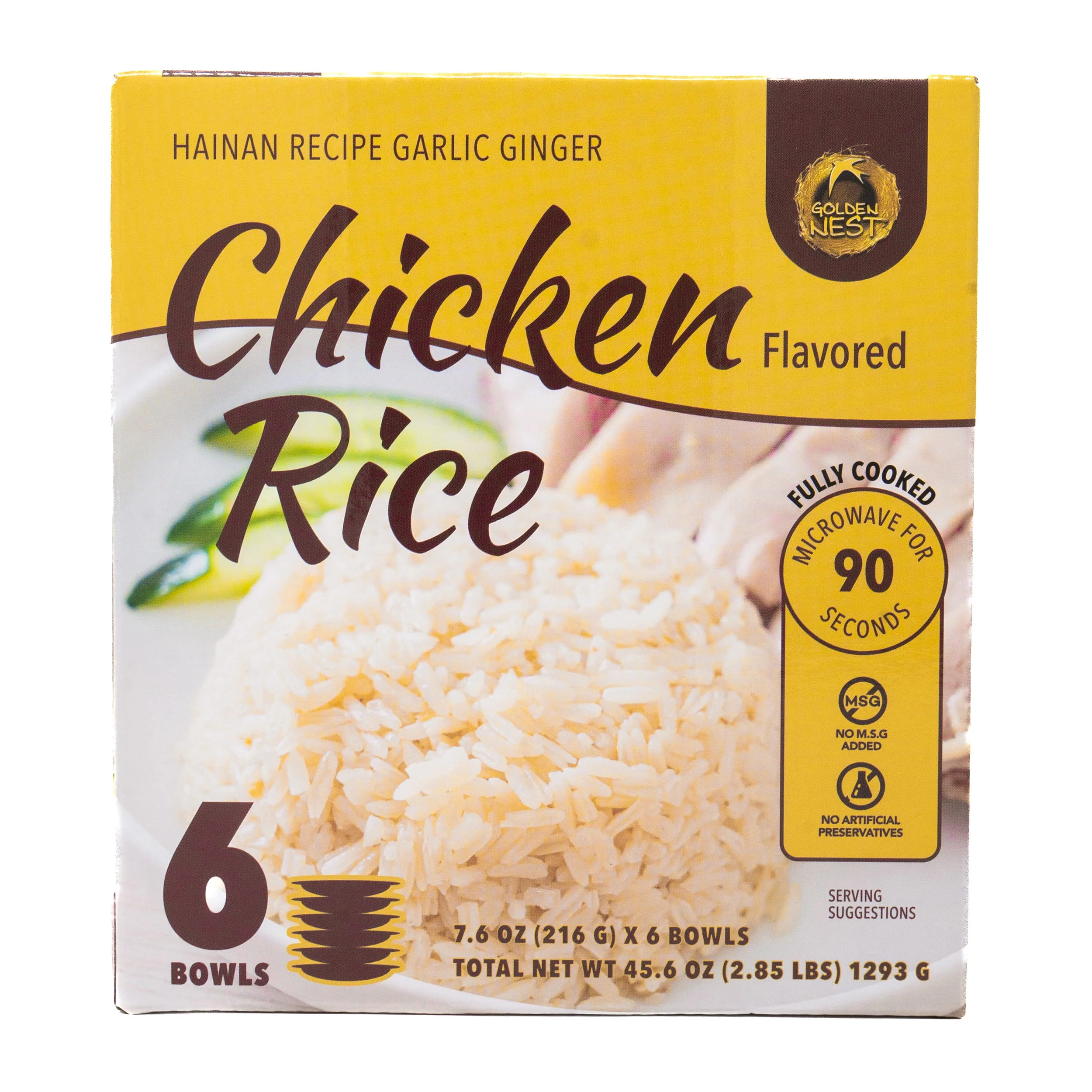 Golden Nest Hainan Style Chicken Rice – 6 Convenient Ready-to-Eat Bowls, 7.6 oz - Image 4