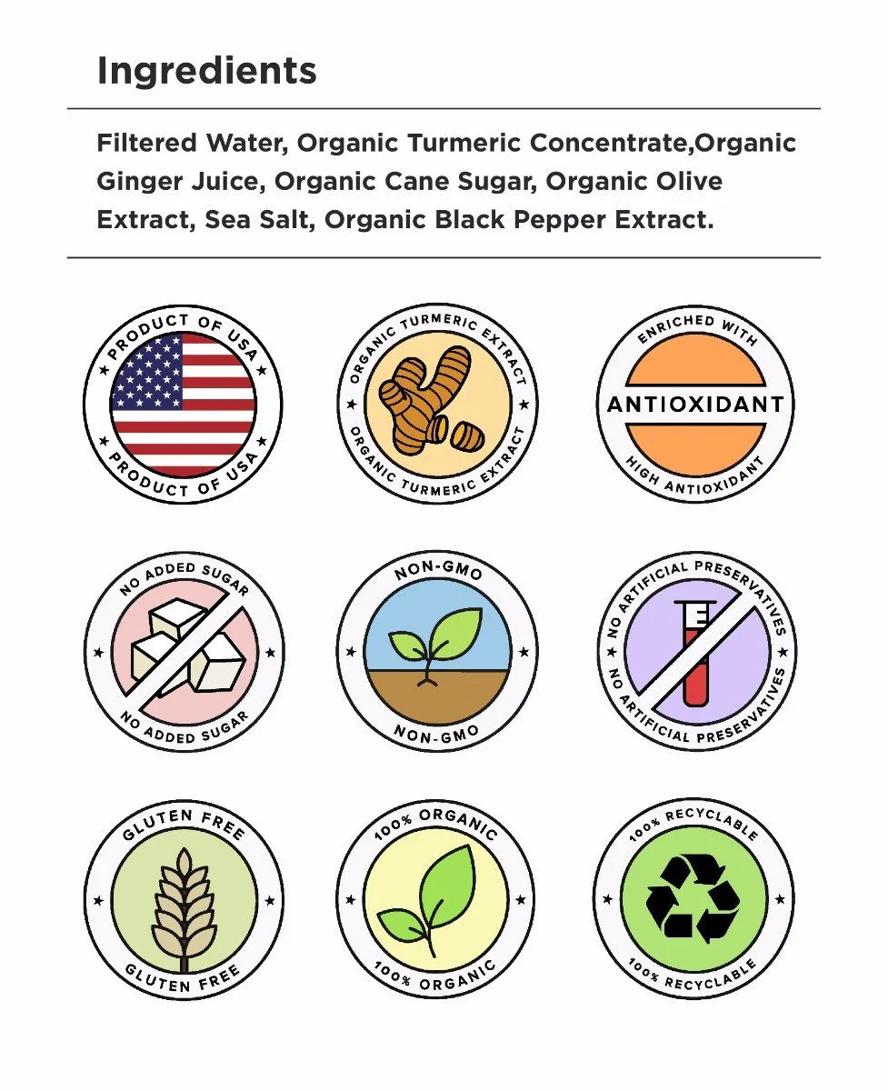 HEALTHEE Organic Turmeric Original - 6 or 12 bottles x 180 ml (6 oz.) - Image 4